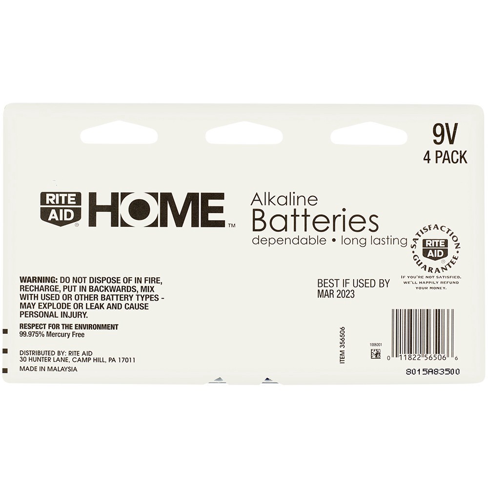 slide 2 of 2, Rite Aid Ra 9V Battery, 1 ct