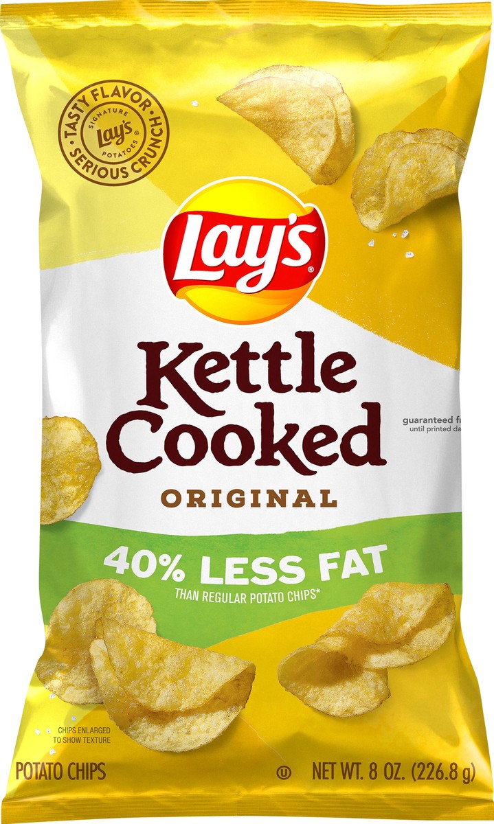 slide 3 of 3, Lay's Kettle Cooked Potato Chips Original 8 Oz, 8 oz