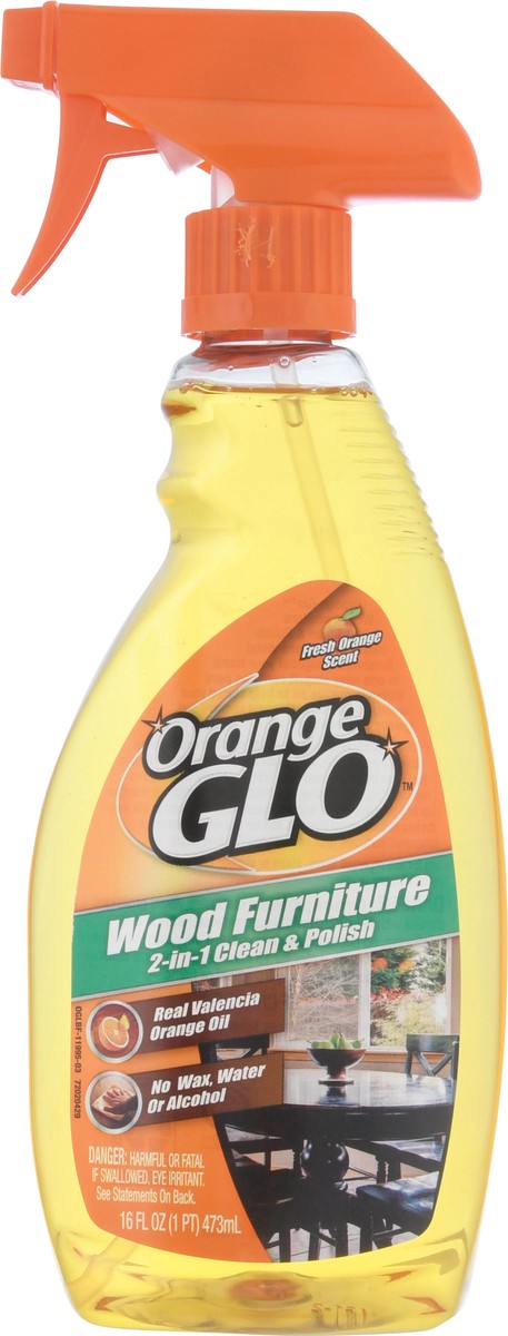 slide 3 of 9, Orange Glo Wood Furniture 2 in 1 Fresh Orange Clean & Polish 16 fl oz, 16 fl oz