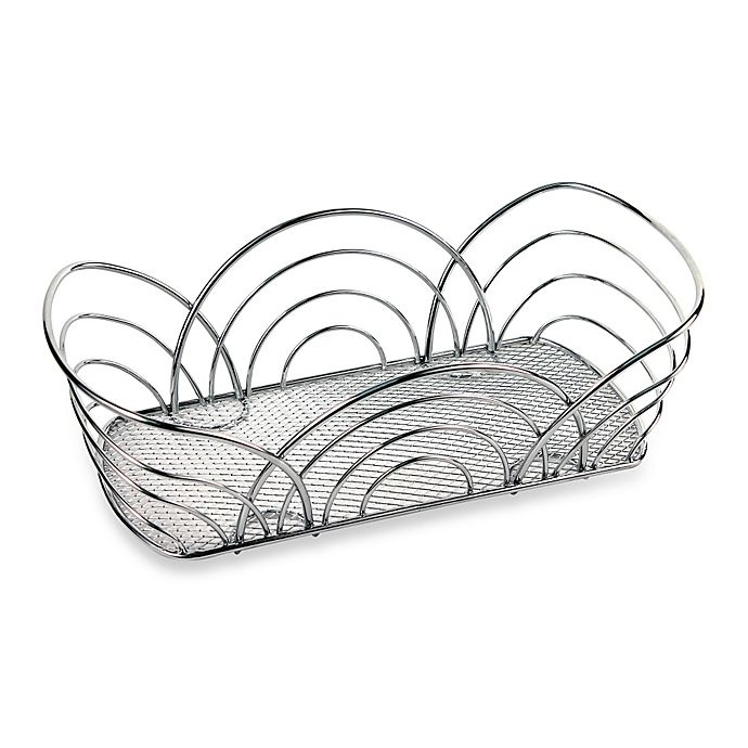 slide 1 of 2, Spectrum Flower Bread Basket - Chrome, 1 ct