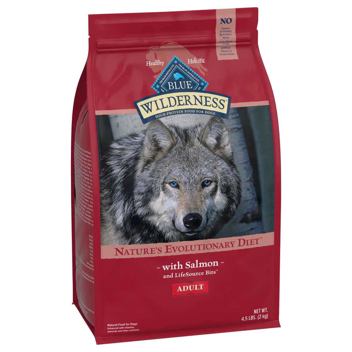 slide 9 of 9, Blue Buffalo Wilderness High Protein, Natural Adult Dry Dog Food, Salmon 4.5-lb, 4.5 lb