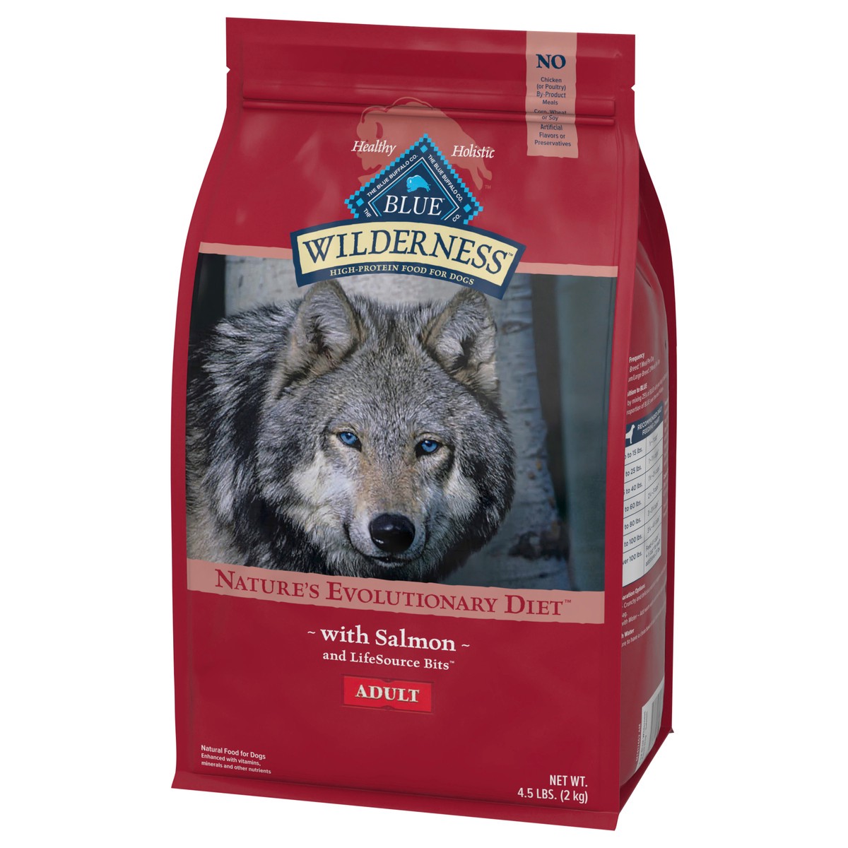 slide 2 of 9, Blue Buffalo Wilderness High Protein, Natural Adult Dry Dog Food, Salmon 4.5-lb, 4.5 lb