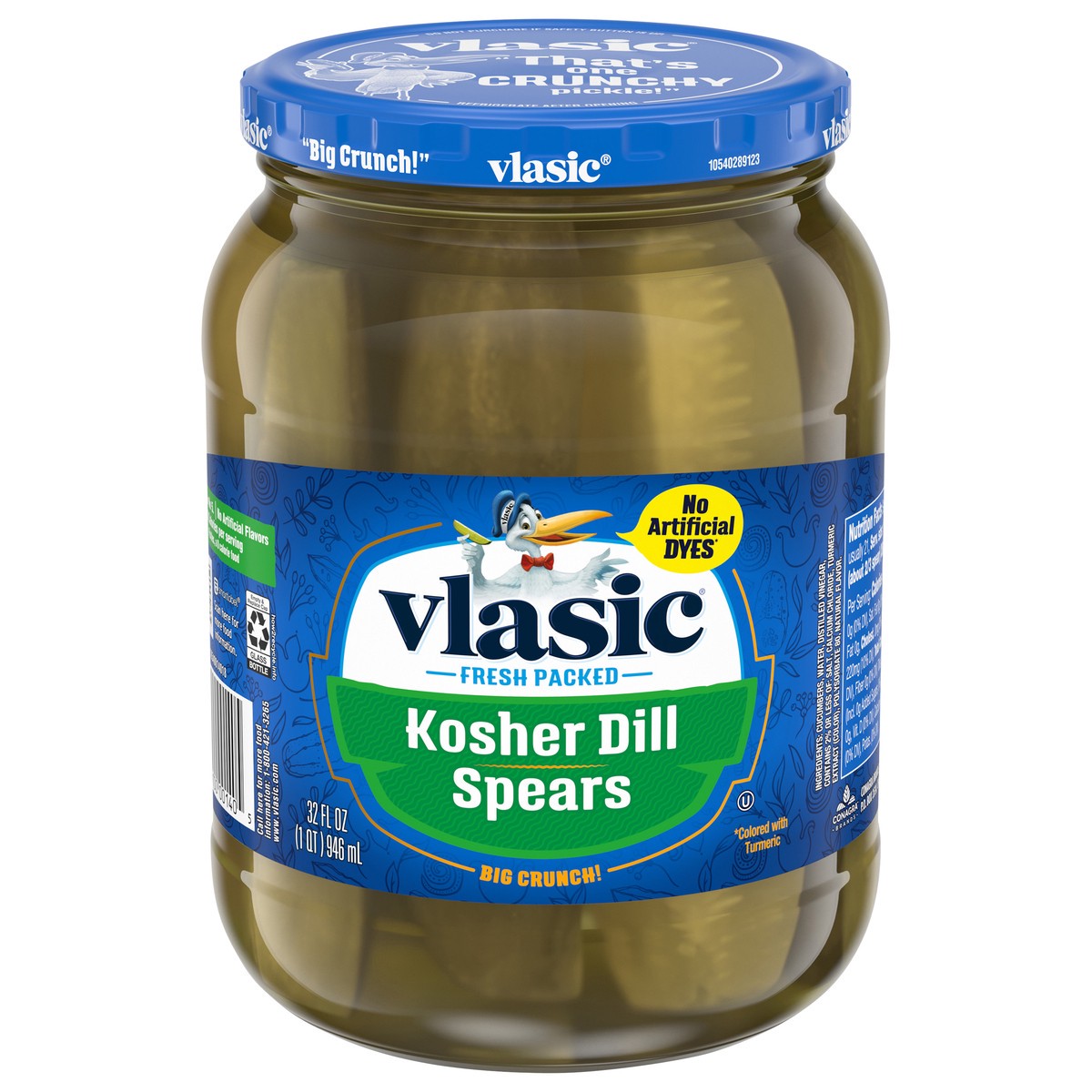 slide 1 of 5, Vlasic Kosher Dill Pickle Spears, 32 oz