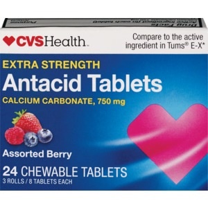 slide 1 of 1, CVS Health Extra Strength Assorted Berry Antacid Tablets, 24 ct