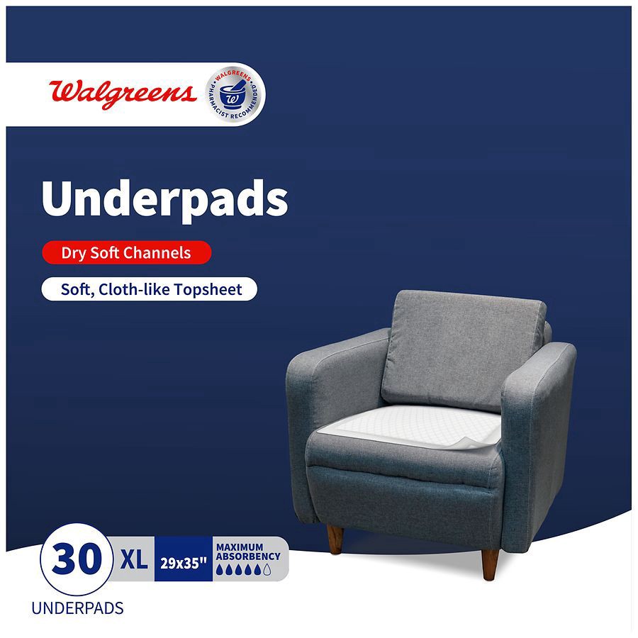 slide 1 of 5, Walgreens Maximum Absorbency Underpads X-Large, 30 ct