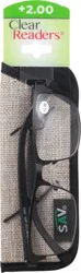 Clear Readers +2.00 Eyeglasses 1 ea Card