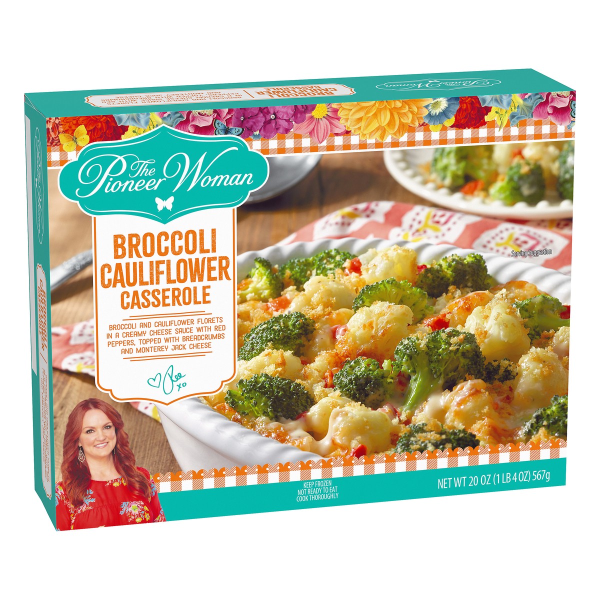 slide 2 of 10, The Pioneer Woman Broccoli Cauliflower Casserole Frozen Side Dish, 20 oz Box, 567 g