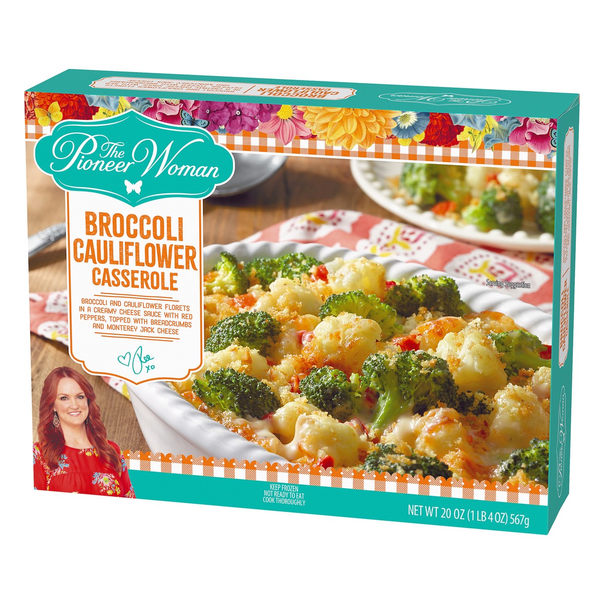 slide 4 of 10, The Pioneer Woman Broccoli Cauliflower Casserole Frozen Side Dish, 20 oz Box, 567 g