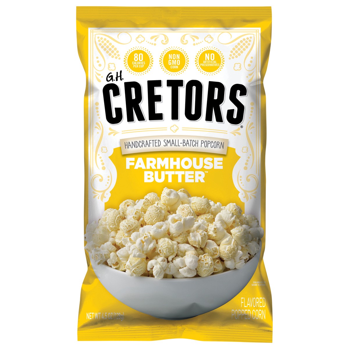 slide 1 of 9, GH Cretors Cretors Farmhouse Butter Popcorn 4.5 oz, 4.5 oz