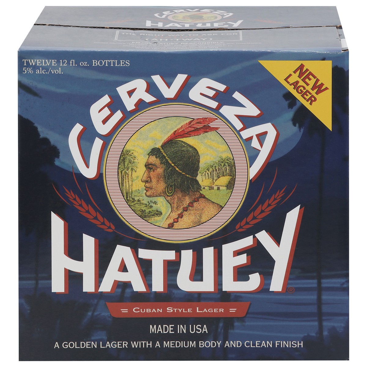 slide 3 of 4, Cerveza Hatuey Cuban Style Lager Beer 12 - 12 fl oz Bottles, 12 ct; 12 oz