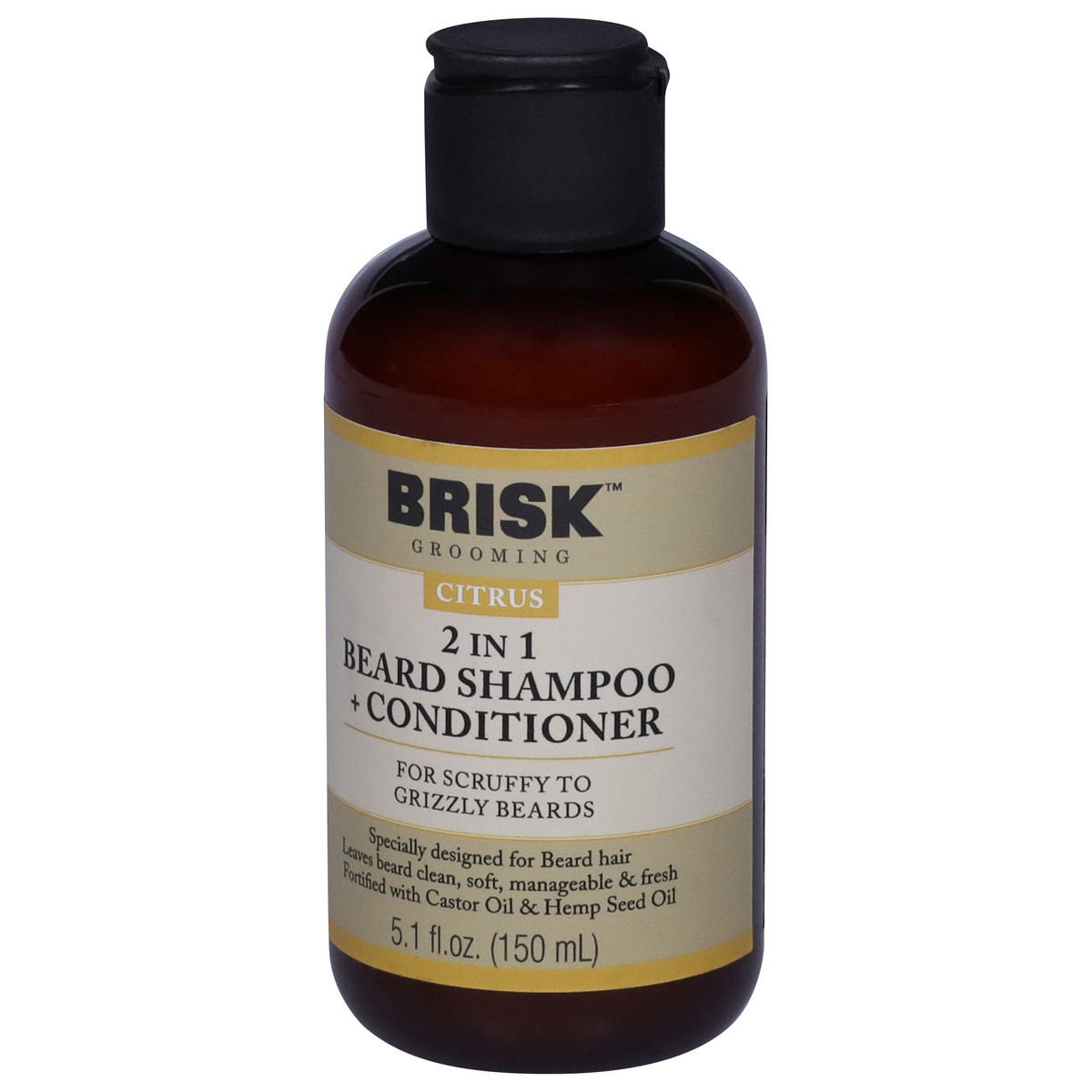 slide 12 of 12, Brisk Grooming 2 in 1 Citrus Beard Shampoo + Conditioner 5.1 fl oz, 5.1 oz