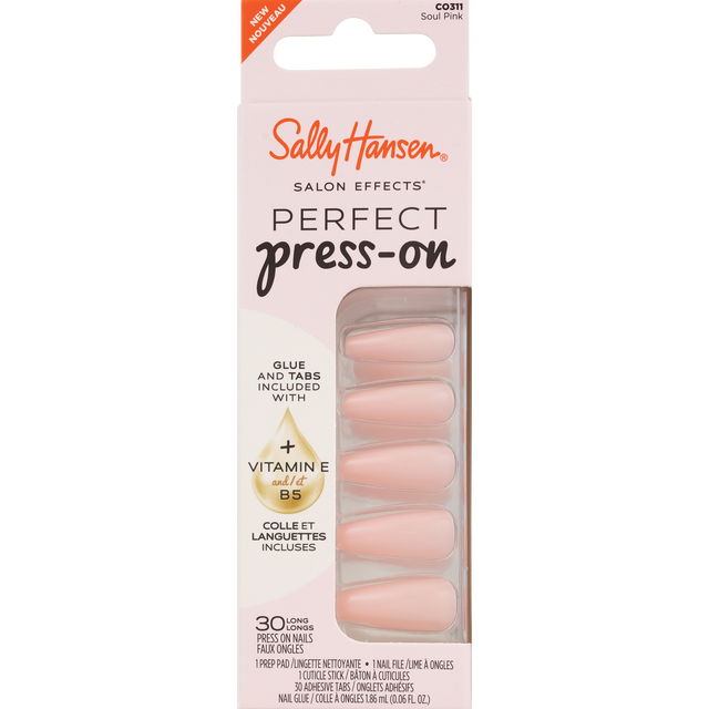 slide 1 of 1, SALLY HANSEN Sh Perfect Press On Soul Pink, 1 ct