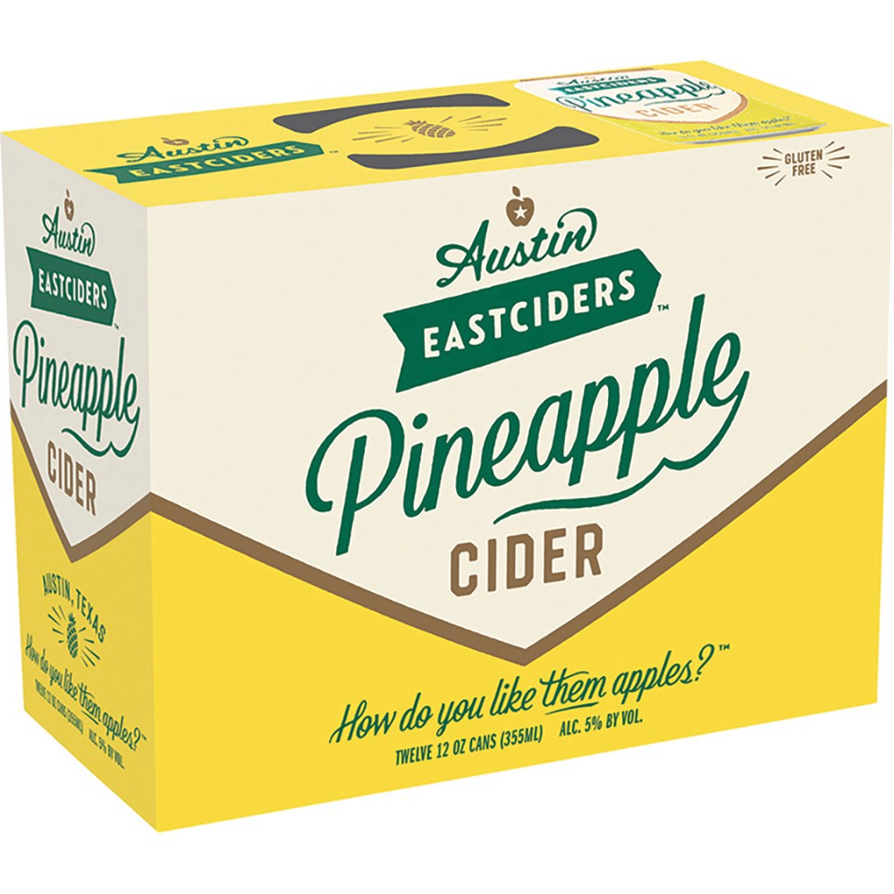 slide 1 of 1, Austin Eastciders Pineapple, 12 ct; 12 oz