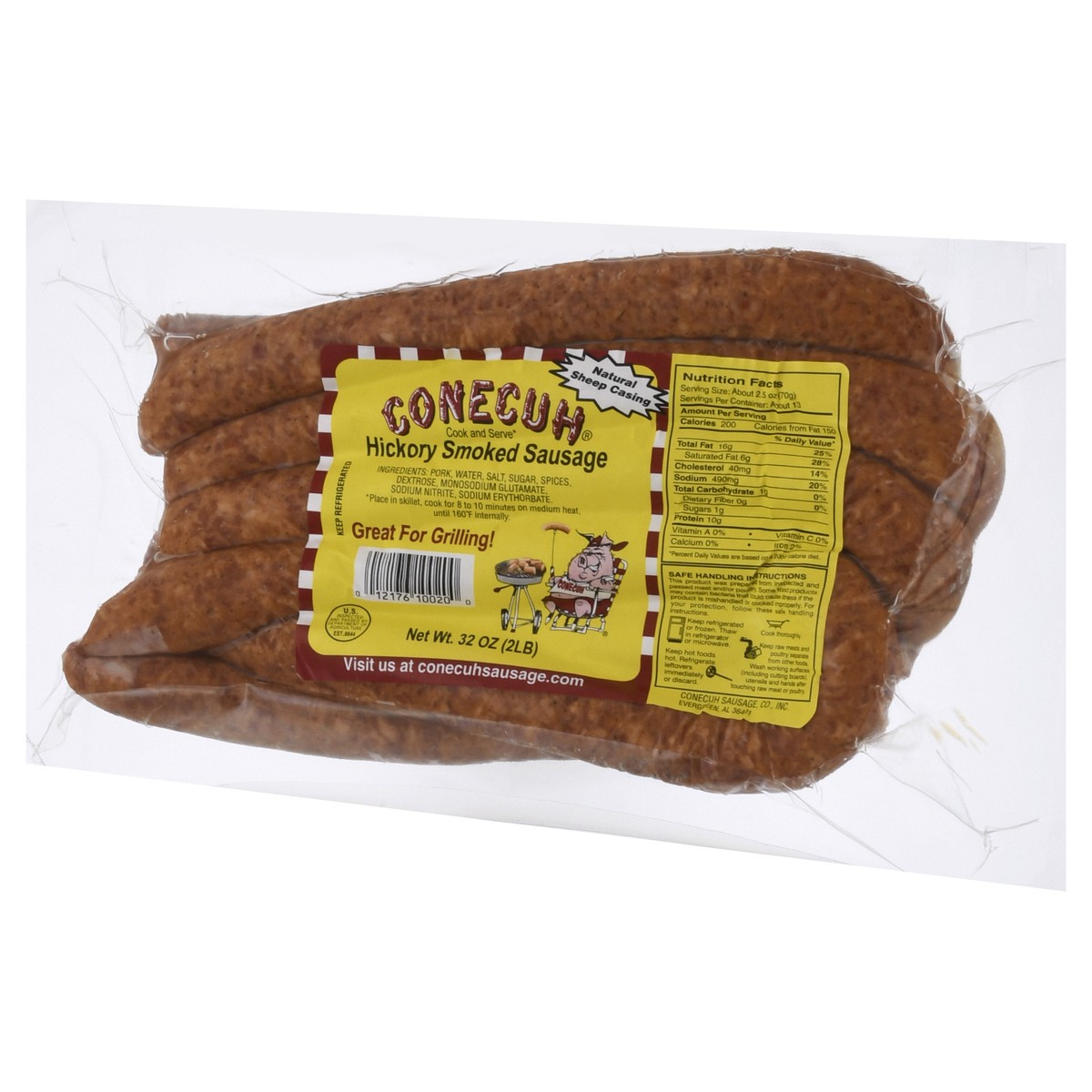 slide 8 of 10, Conecuh Hickory Smoked Sausage, 32 oz