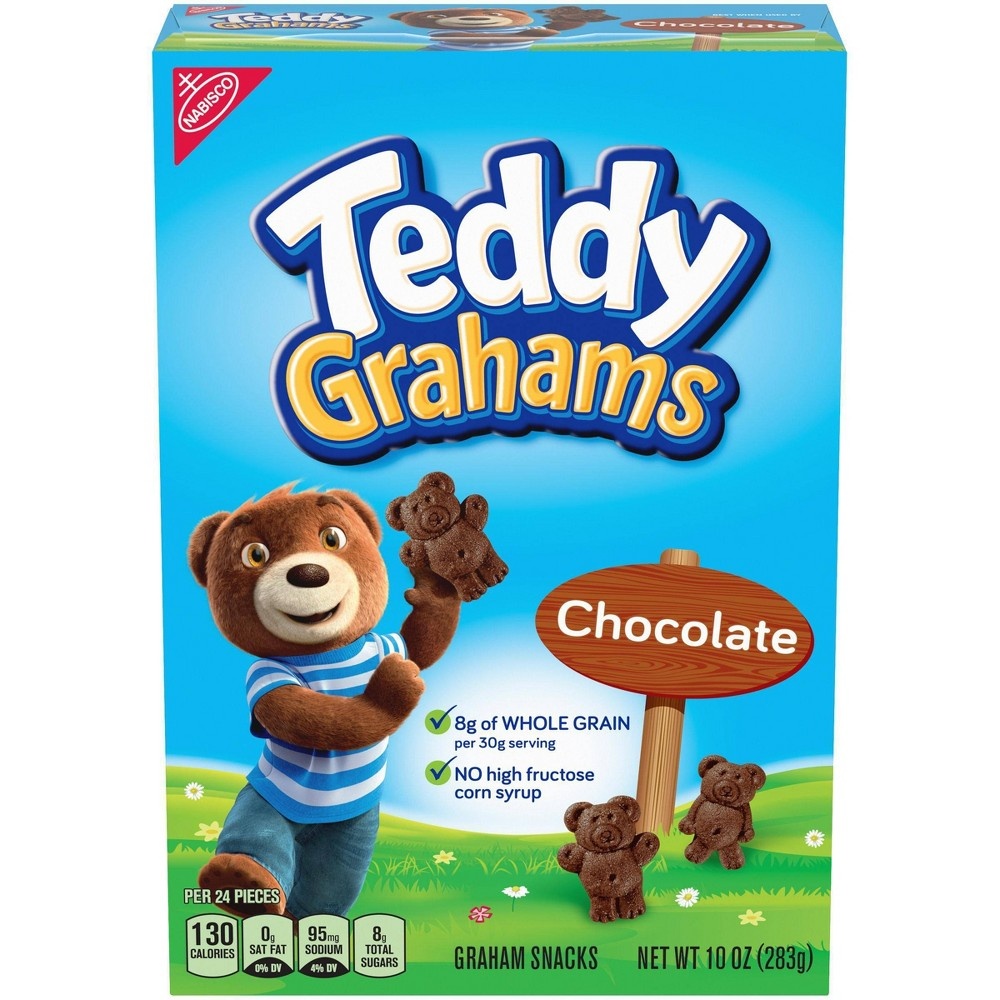 slide 2 of 2, Teddy Grahams Chocolate Graham Snacks, 10 oz