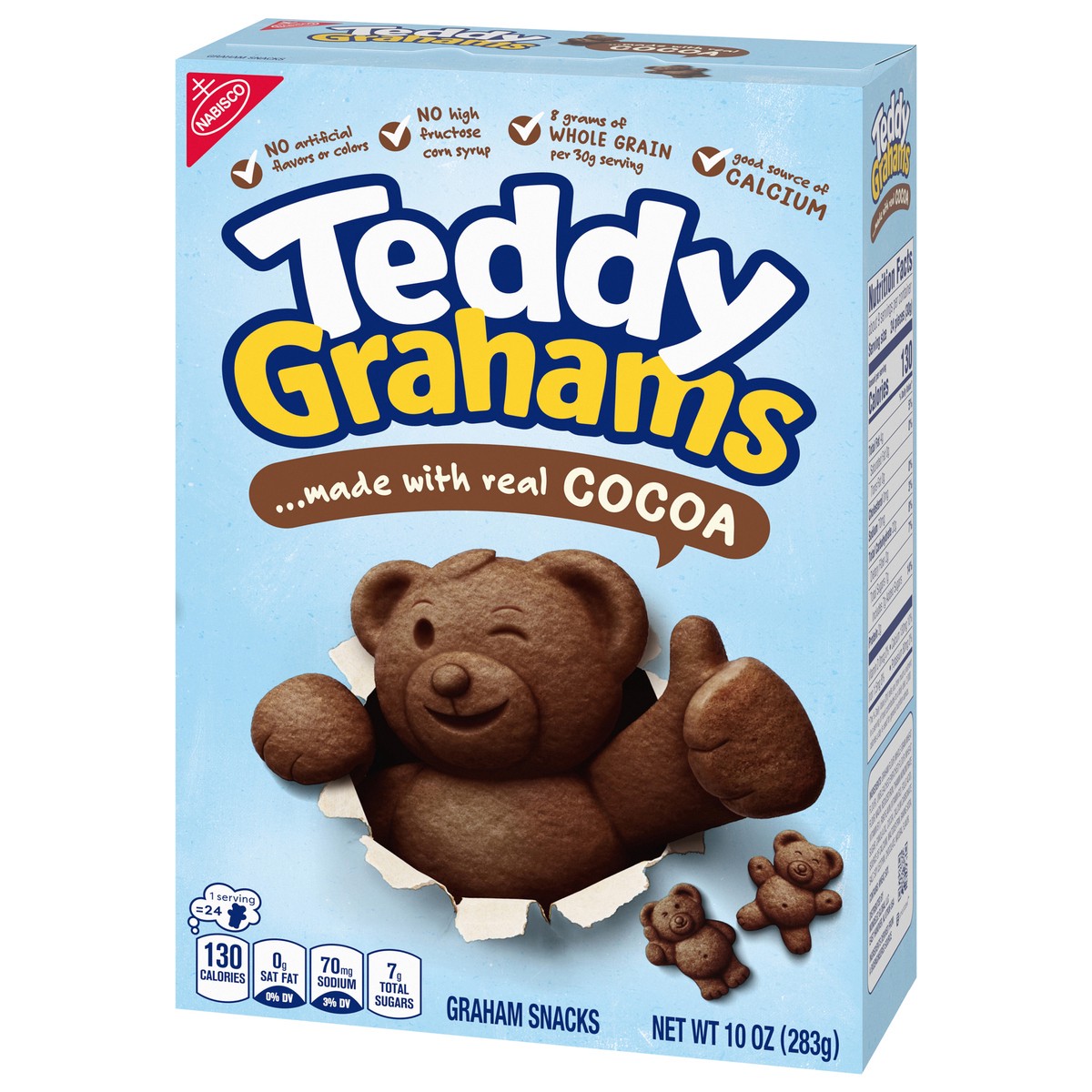 slide 3 of 9, Teddy Grahams Chocolate Graham Snacks, 10 oz, 10 oz