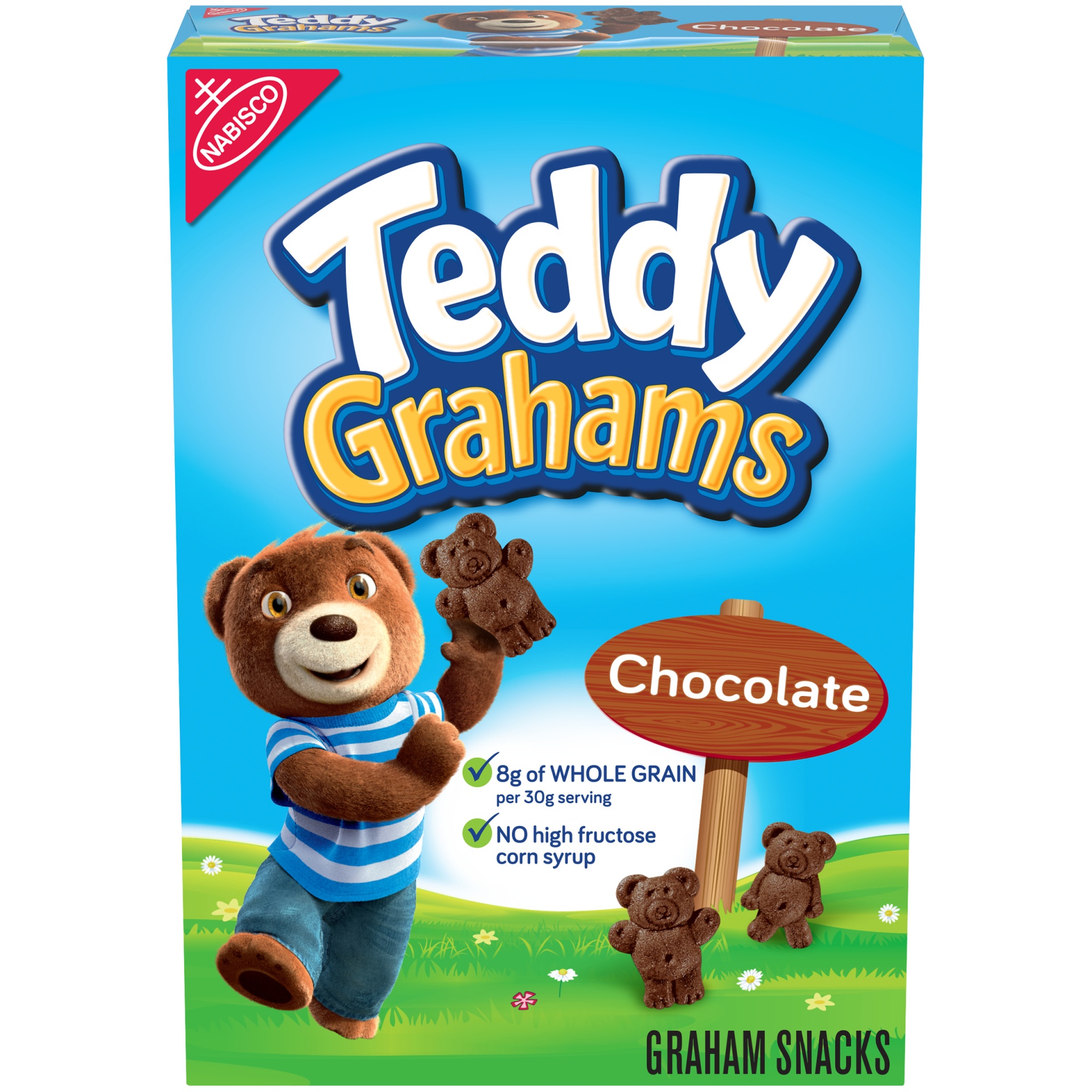 slide 1 of 2, Teddy Grahams Chocolate Graham Snacks, 10 oz