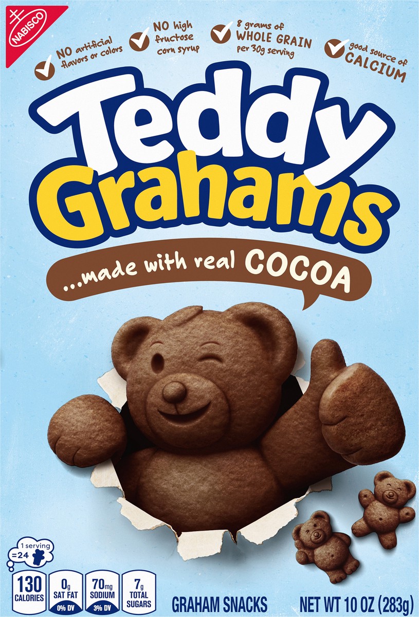 slide 6 of 9, Teddy Grahams Chocolate Graham Snacks, 10 oz, 10 oz