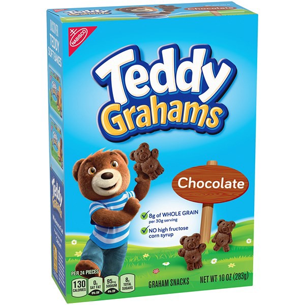 slide 1 of 9, Teddy Grahams Chocolate Graham Snacks, 10 oz, 10 oz