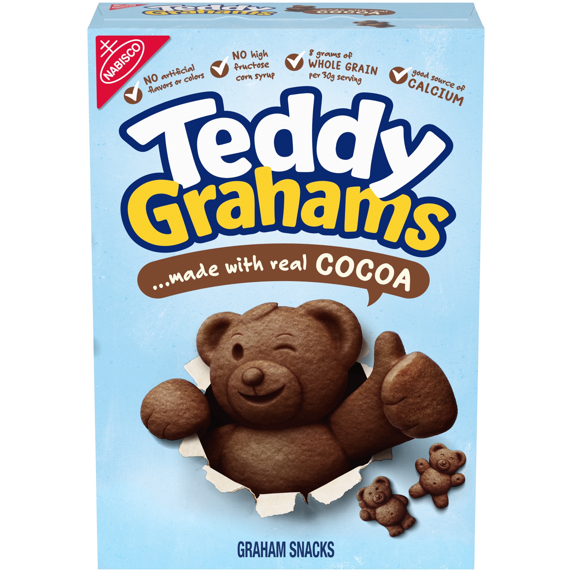 slide 1 of 9, Teddy Grahams Chocolate Graham Snacks, 10 oz, 10 oz