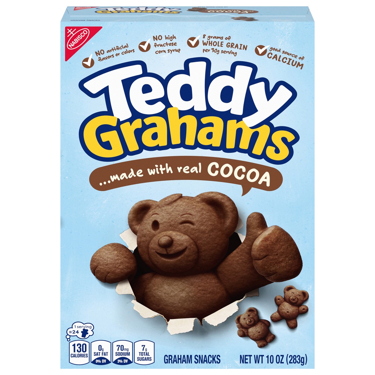 slide 1 of 9, Teddy Grahams Chocolate Graham Snacks, 10 oz, 10 oz