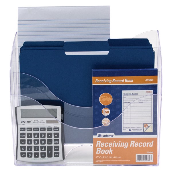 slide 3 of 3, Innovative Storage Designs 3-Tier File Organizer, Clear, 1 ct