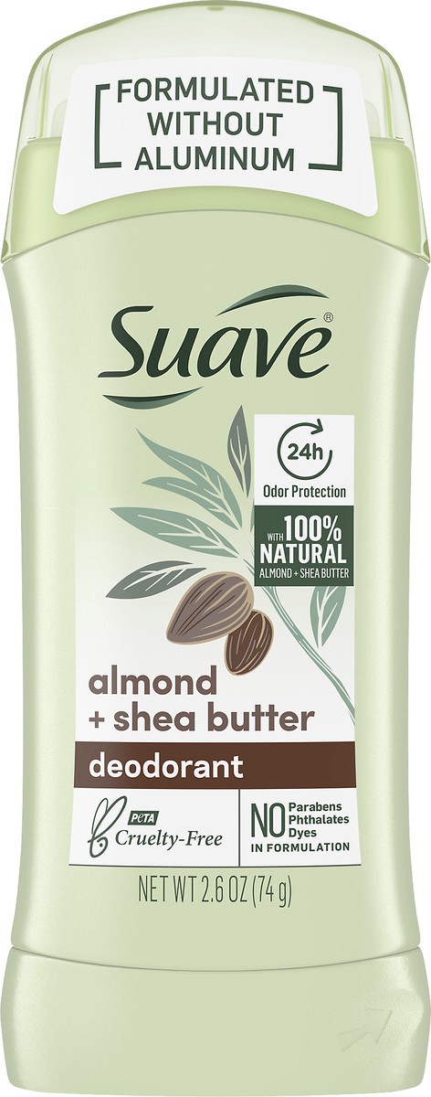 slide 2 of 3, Suave Aluminum Free Deodorant for Women Almond & Shea Butter, 2.6 oz, 2.6 oz