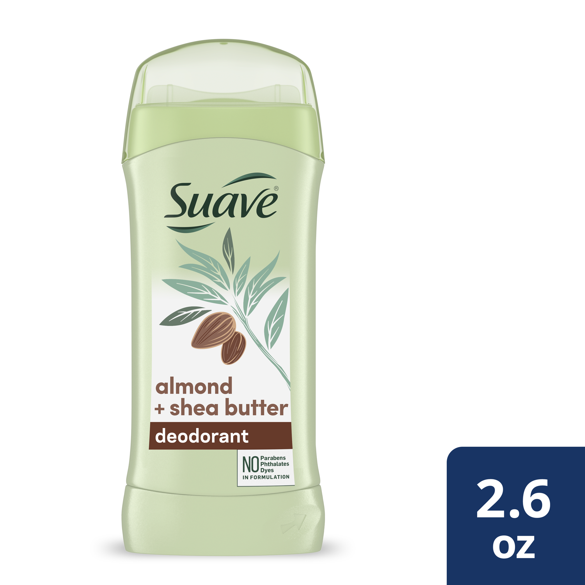 slide 1 of 3, Suave Aluminum Free Deodorant for Women Almond & Shea Butter, 2.6 oz, 2.6 oz