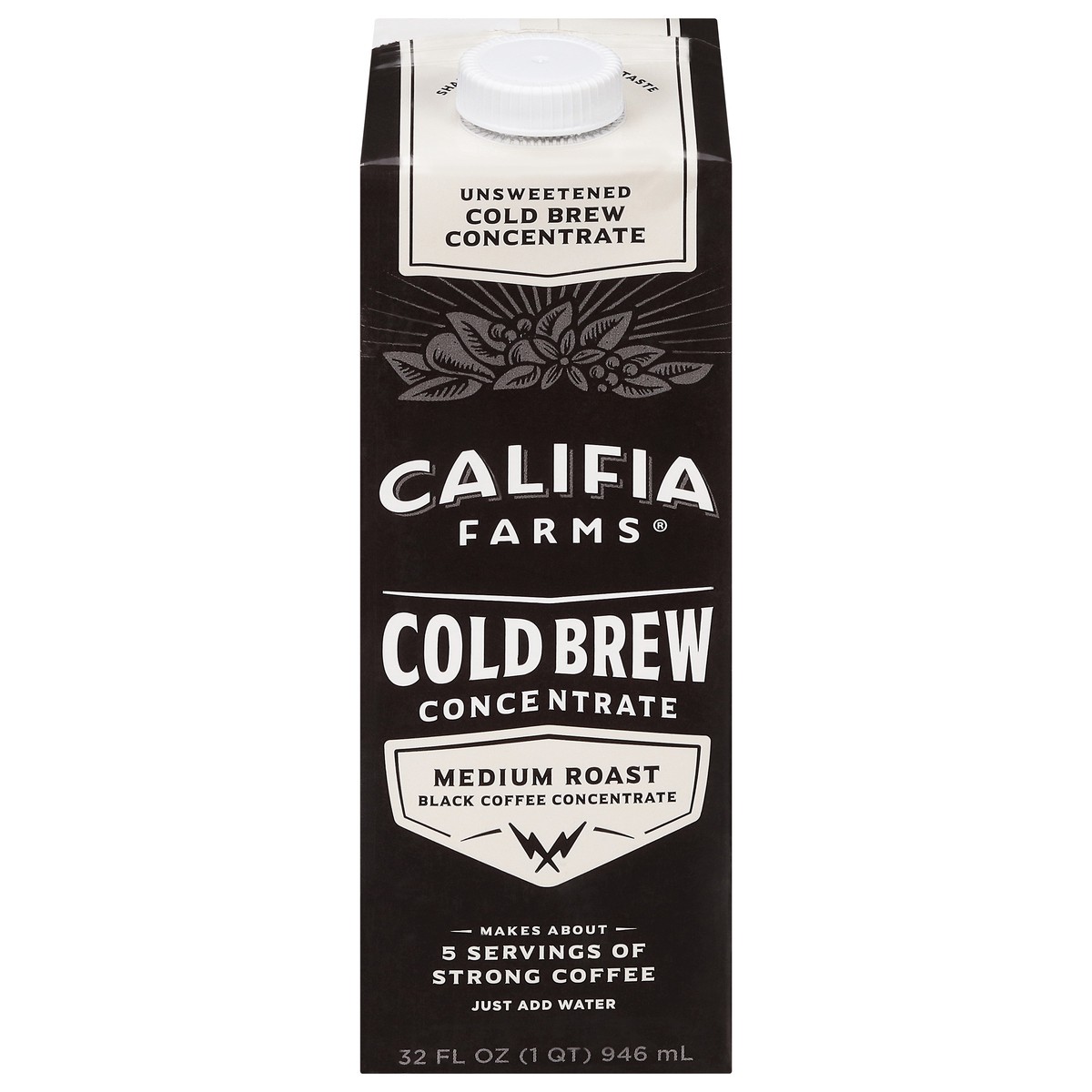 slide 1 of 1, Califia Farms Concentrated Cold Brew Arabica Coffee, 32 fl oz