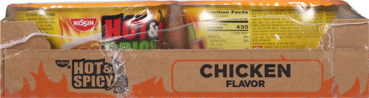 slide 6 of 9, Nissin Hot & Spicy Chicken Flavor Ramen Noodle Soup 6 - 3.32 oz Bowls, 6 ct