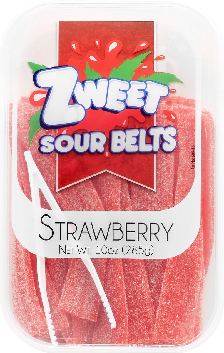 slide 6 of 9, Zweet Belts Sour Strawberry, 10 oz