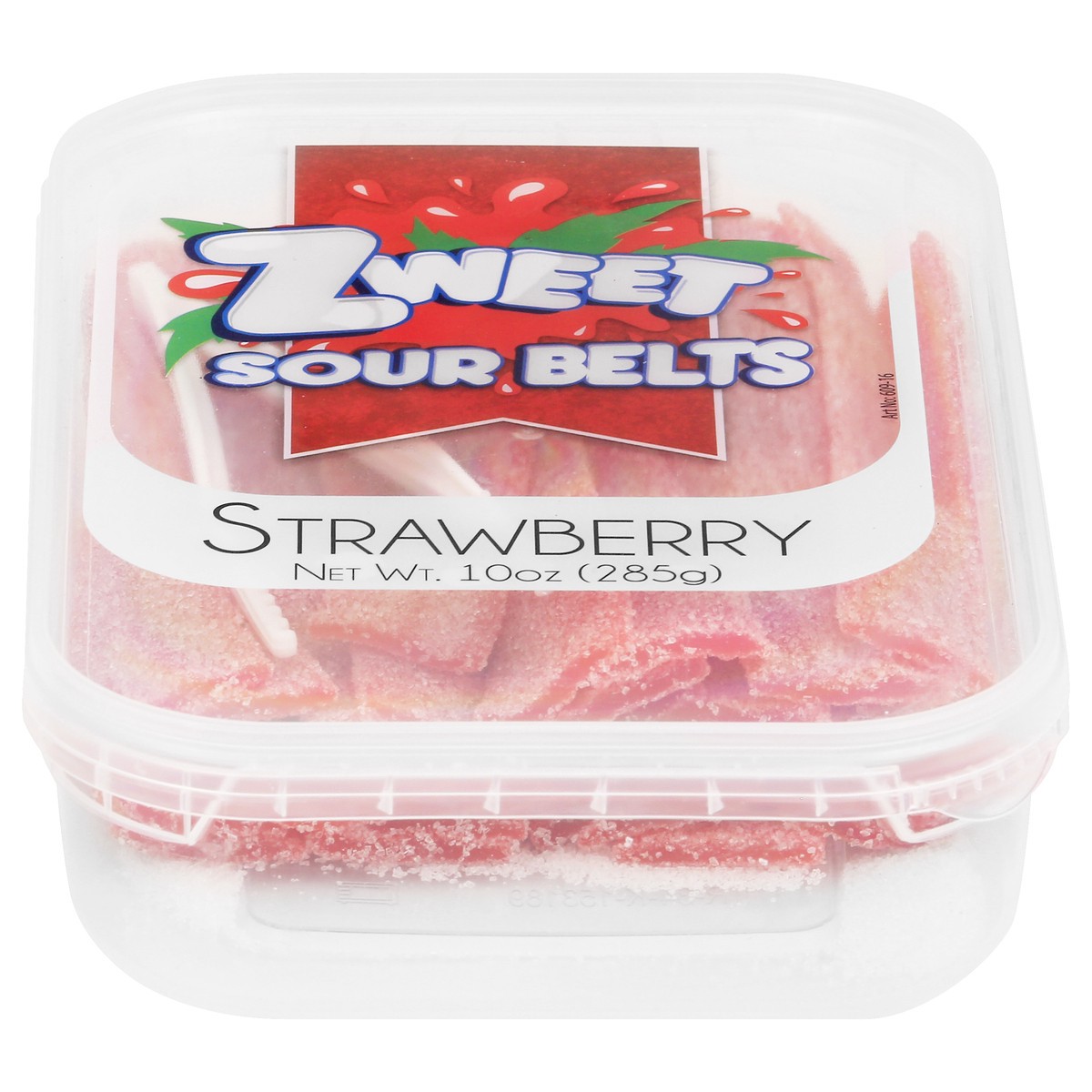 slide 1 of 9, Zweet Belts Sour Strawberry, 10 oz