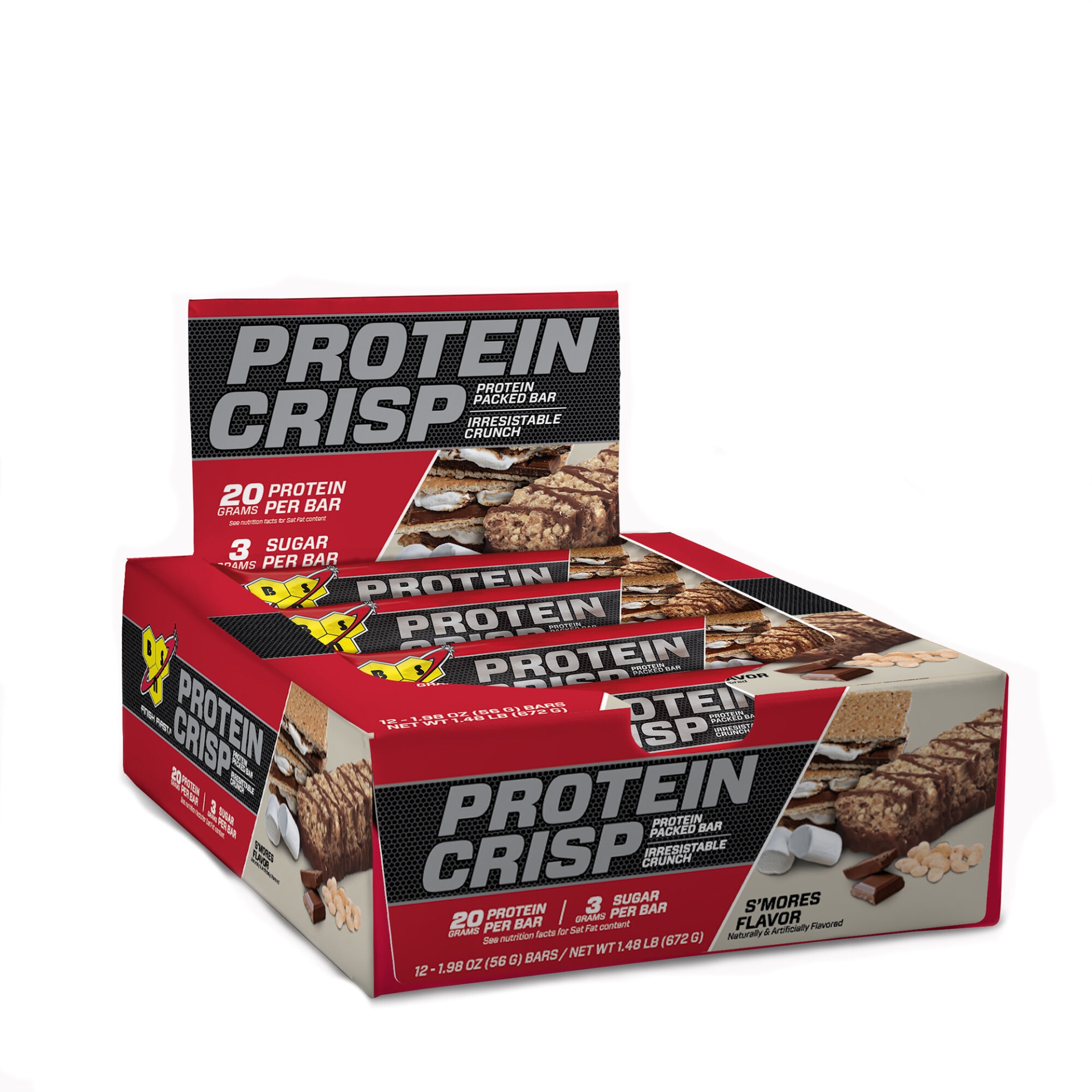 slide 1 of 1, BSN Protein Crisp - S'mores, 12 ct