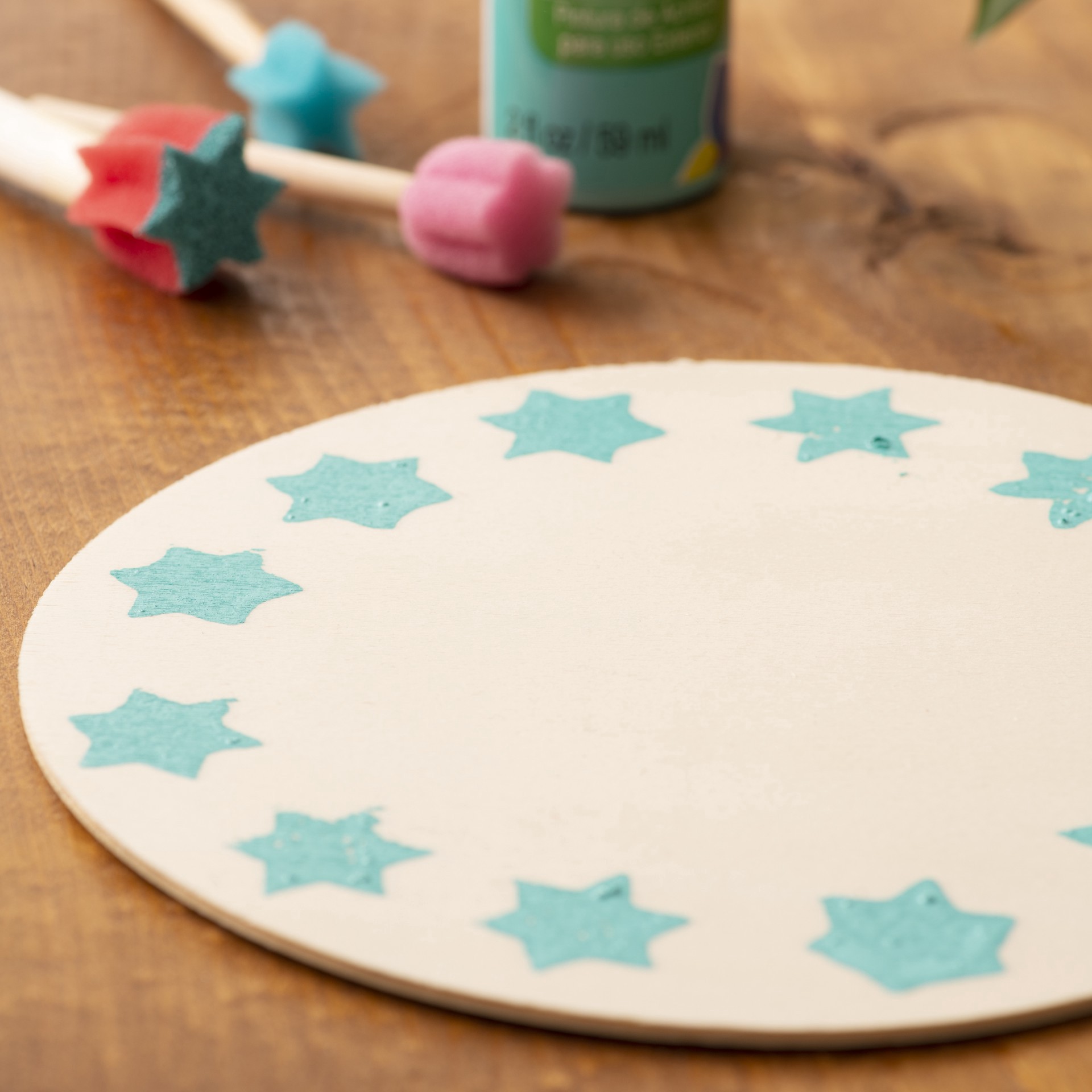 slide 2 of 4, 6.5" Wood Circle By Make Market, 6.5 in