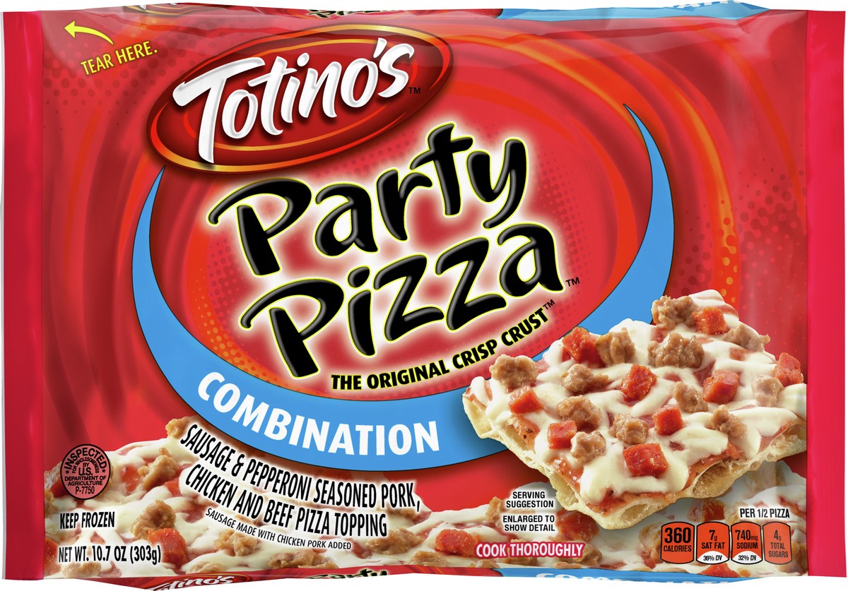 slide 6 of 9, Totino's Combination Party Frozen Pizza - 10.4oz, 10.4 oz