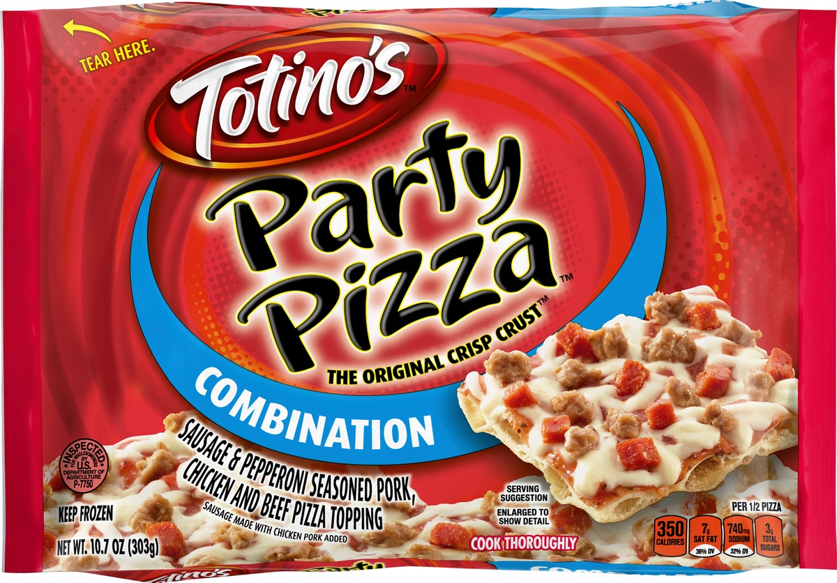 slide 9 of 11, Totino's Party Pizza, Combination,(frozen), 10.7 oz
