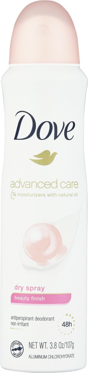slide 6 of 9, Dove Advanced Care 48-Hour Antiperspirant & Deodorant Dry Spray, Beauty Finish, 3.8 Oz, 3.8 oz