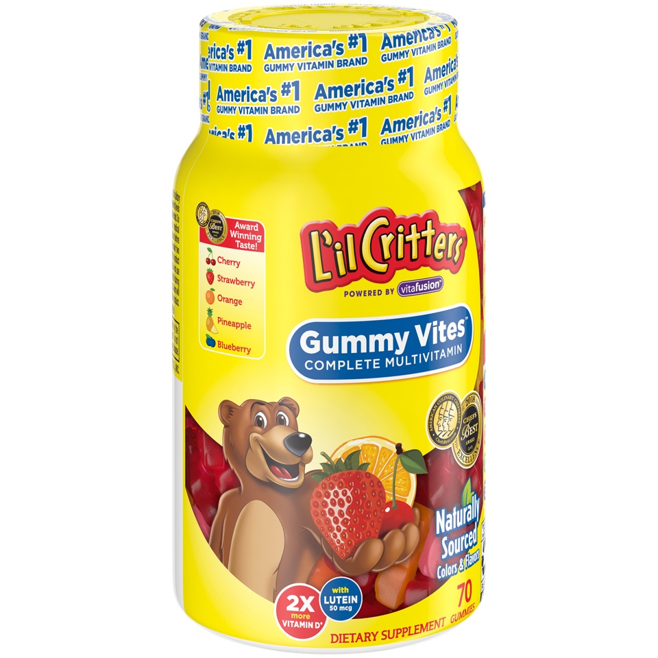 slide 2 of 4, L'il Critters Multi-Vitamin Dietary Supplement Gummies, 70 ct
