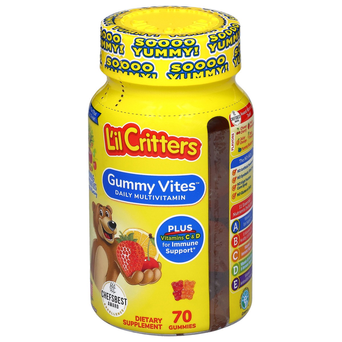 slide 3 of 4, L'il Critters Complete Multivitamin 70 ea, 70 ct