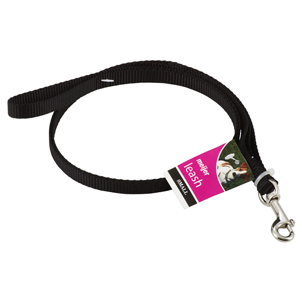 slide 1 of 2, Meijer Dog Leash, Black, Small, small