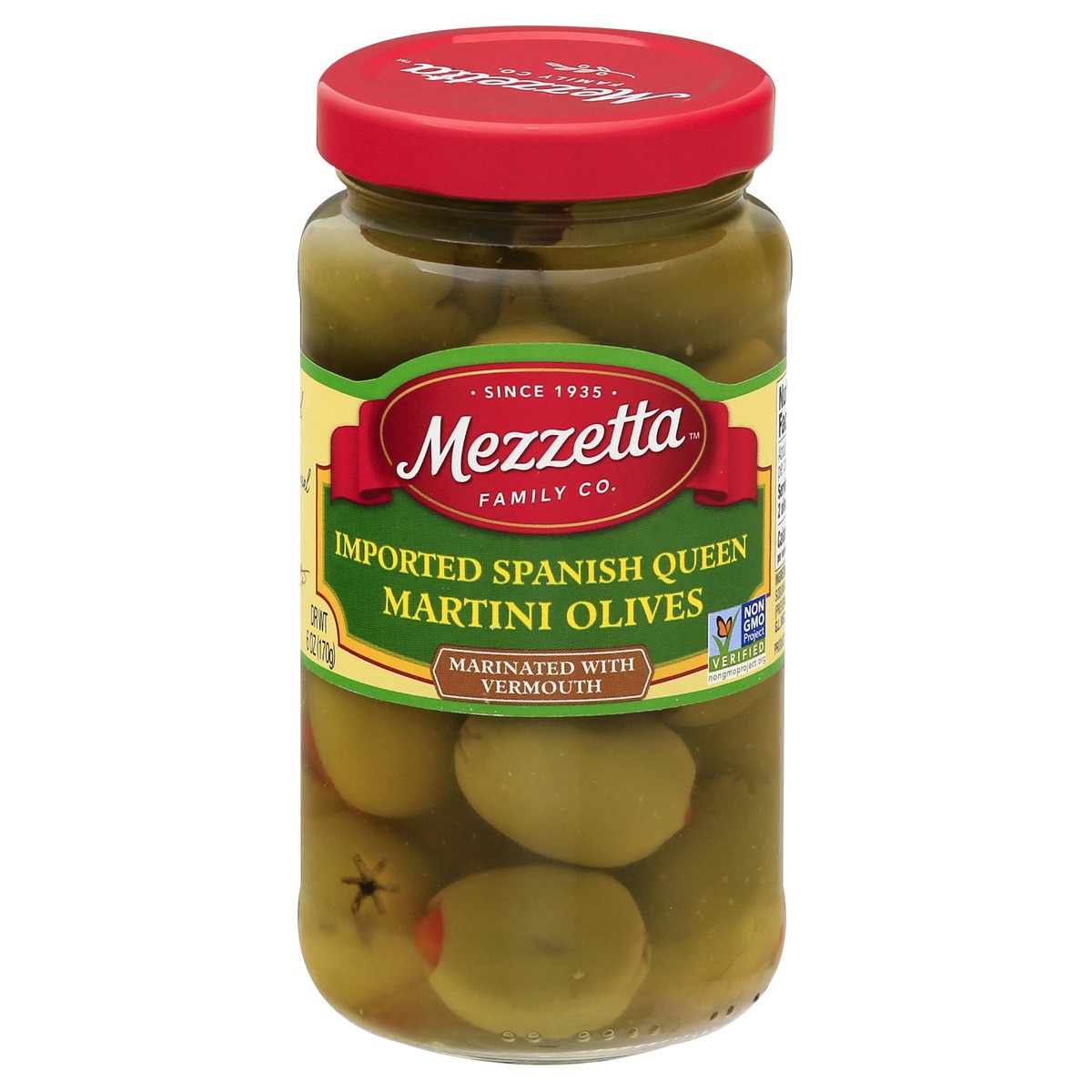 slide 1 of 9, Mezzetta Imported Spanish Queen Martini Olives, Dr. Wt. - 6 oz, 6 oz