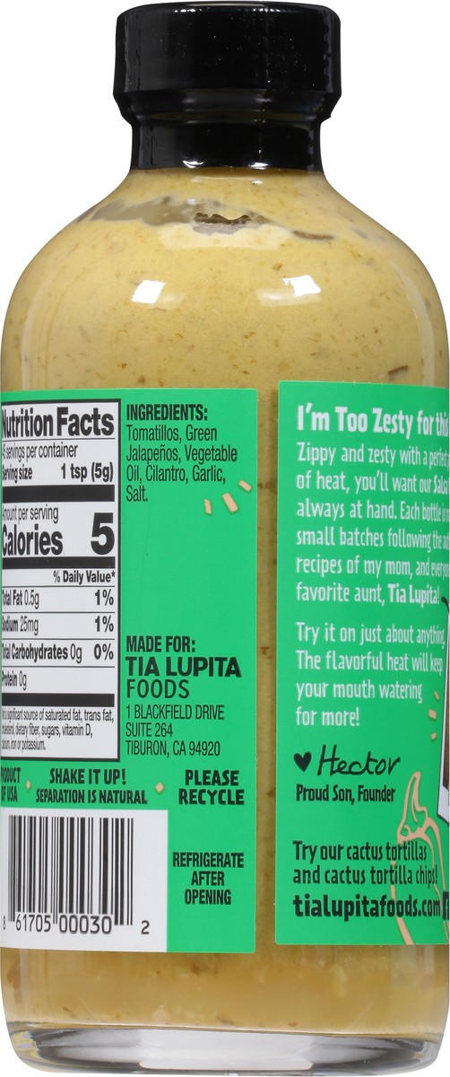 slide 7 of 9, Tia Lupita Foods Salsa Verde 8 oz, 8 oz