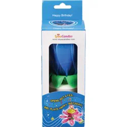 Lotus Candles Singing Birthday Candle - Blue