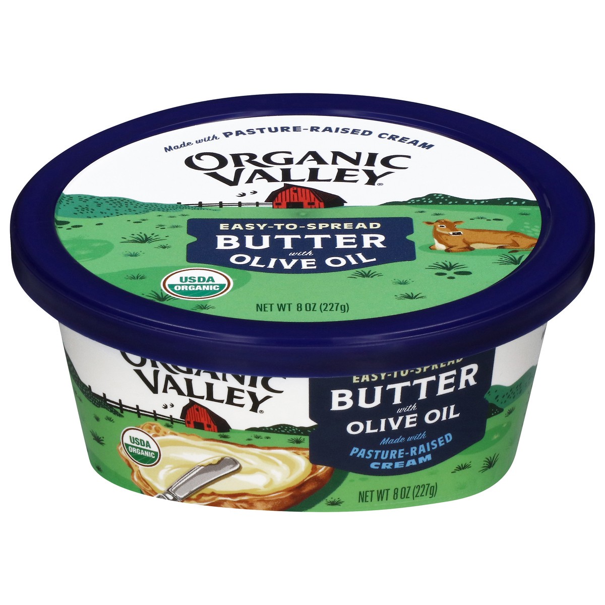 slide 1 of 14, Organic Valley Organic Butter With Olive Oil, 8 Oz - 8 Oz, 8 oz