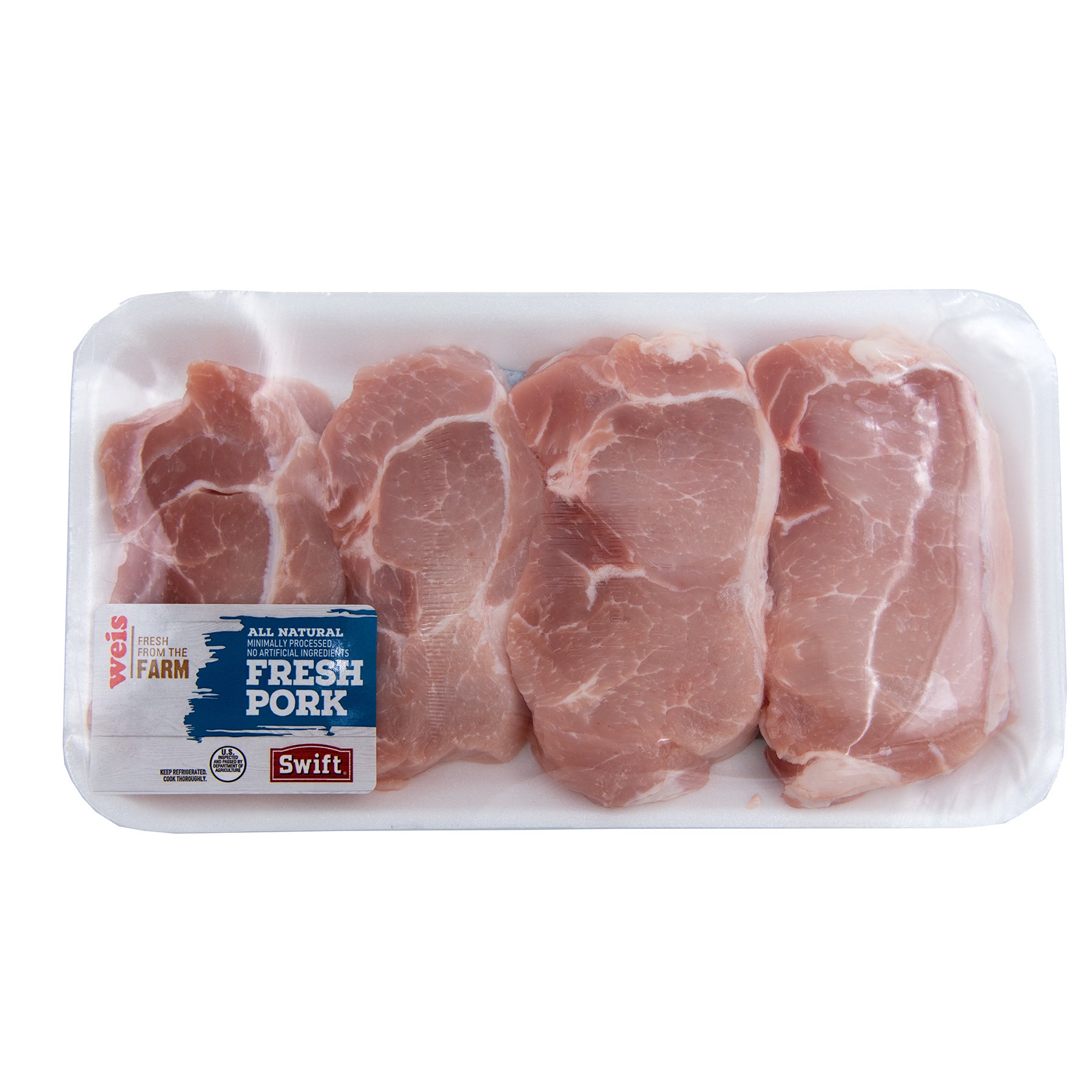 slide 1 of 1, Boneless Pork Sirloin Chops Small Pack, per lb