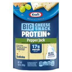 Kraft Reduced Fat Pepper Jack Protein Big Stick, 10 oz Bag (5-2 oz Sticks)