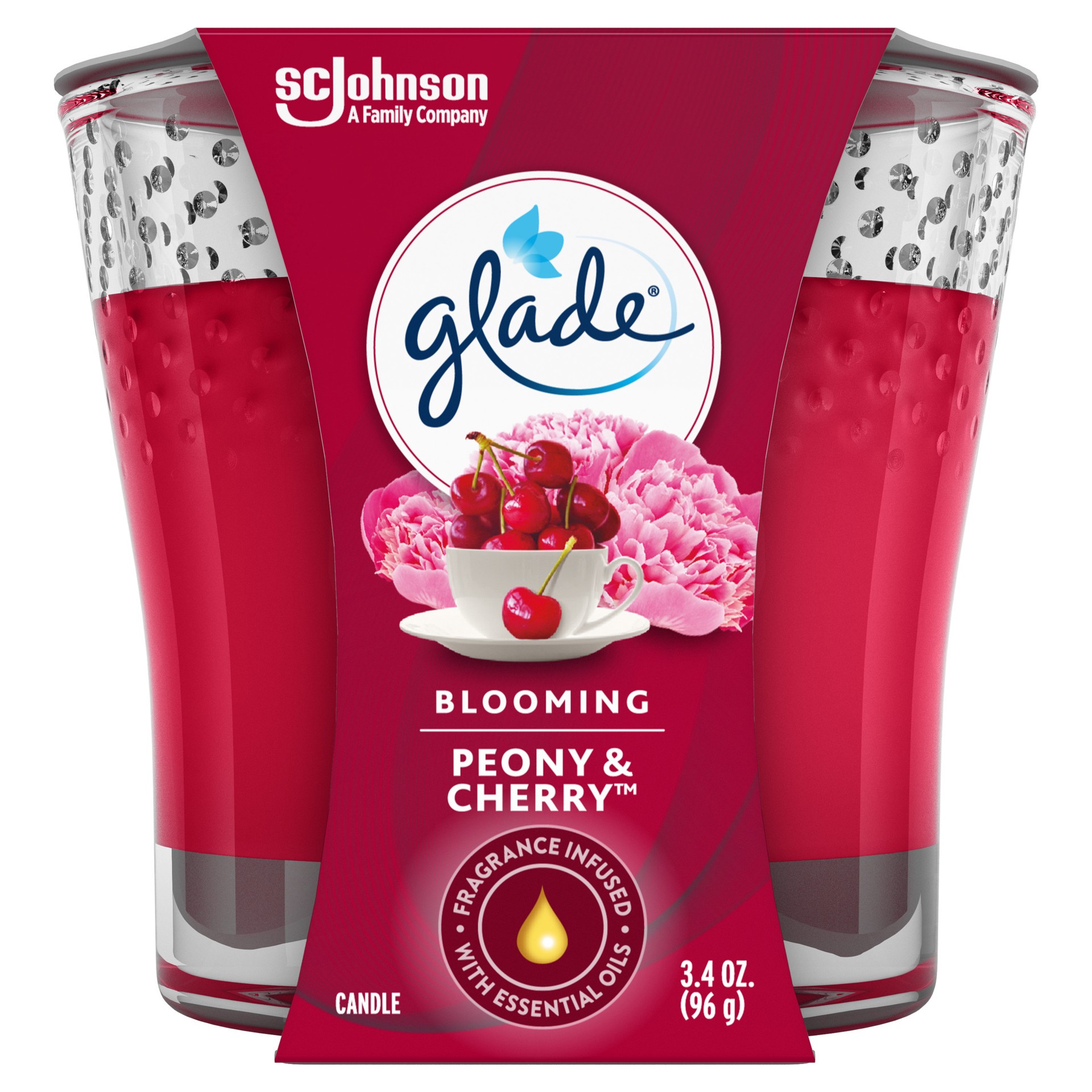 slide 1 of 5, Glade Cherry Candle Blooming Peony, 3.4 oz