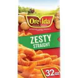 Ore-Ida Zesty Straight Seasoned French Fries Fried Frozen Potatoes