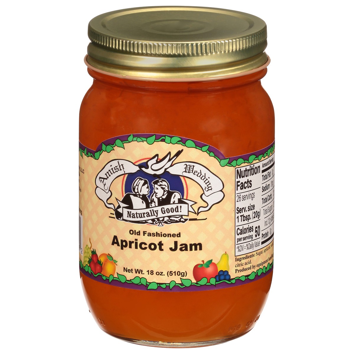 slide 9 of 9, Amish Wedding Old Fashioned Apricot Jam - 18 oz, 18 oz