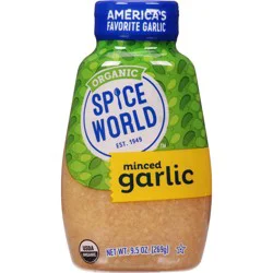 Spice World Organic Minced Garlic